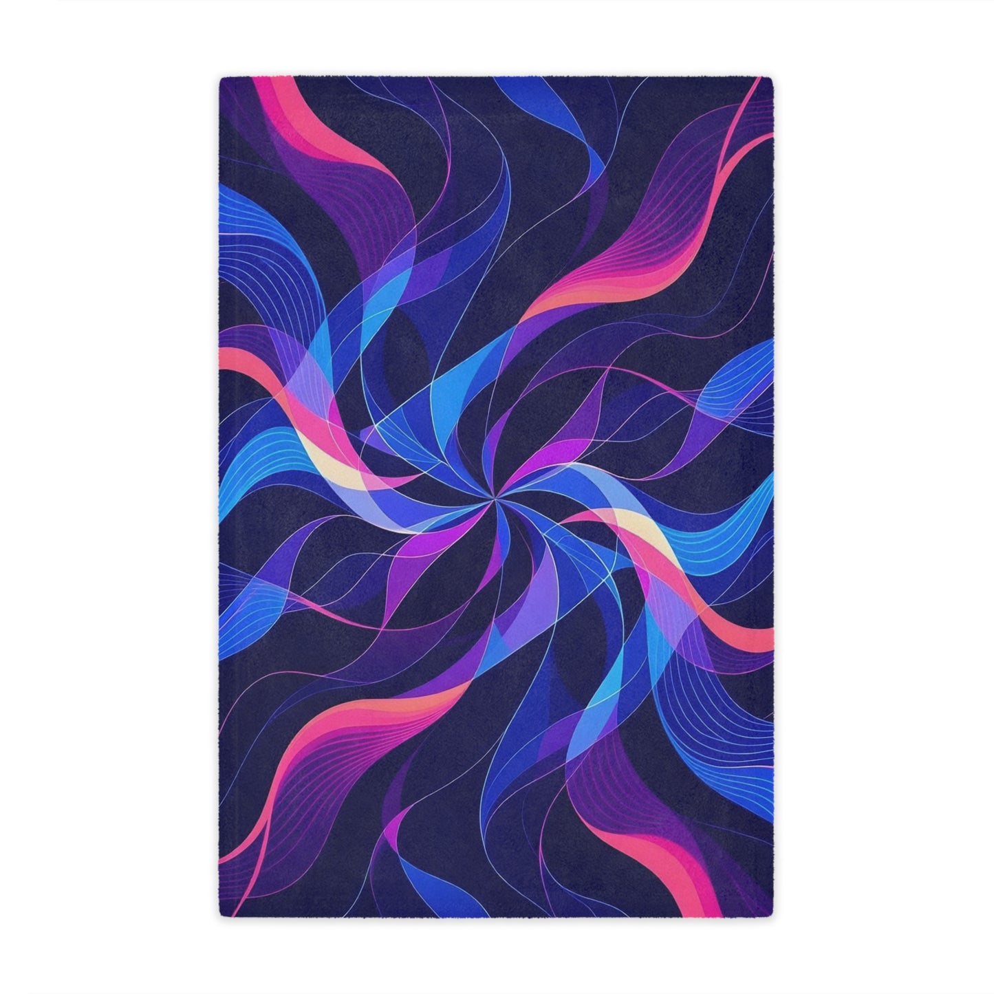 Minky Blanket — Abstract Neon Swirl Plush Throw