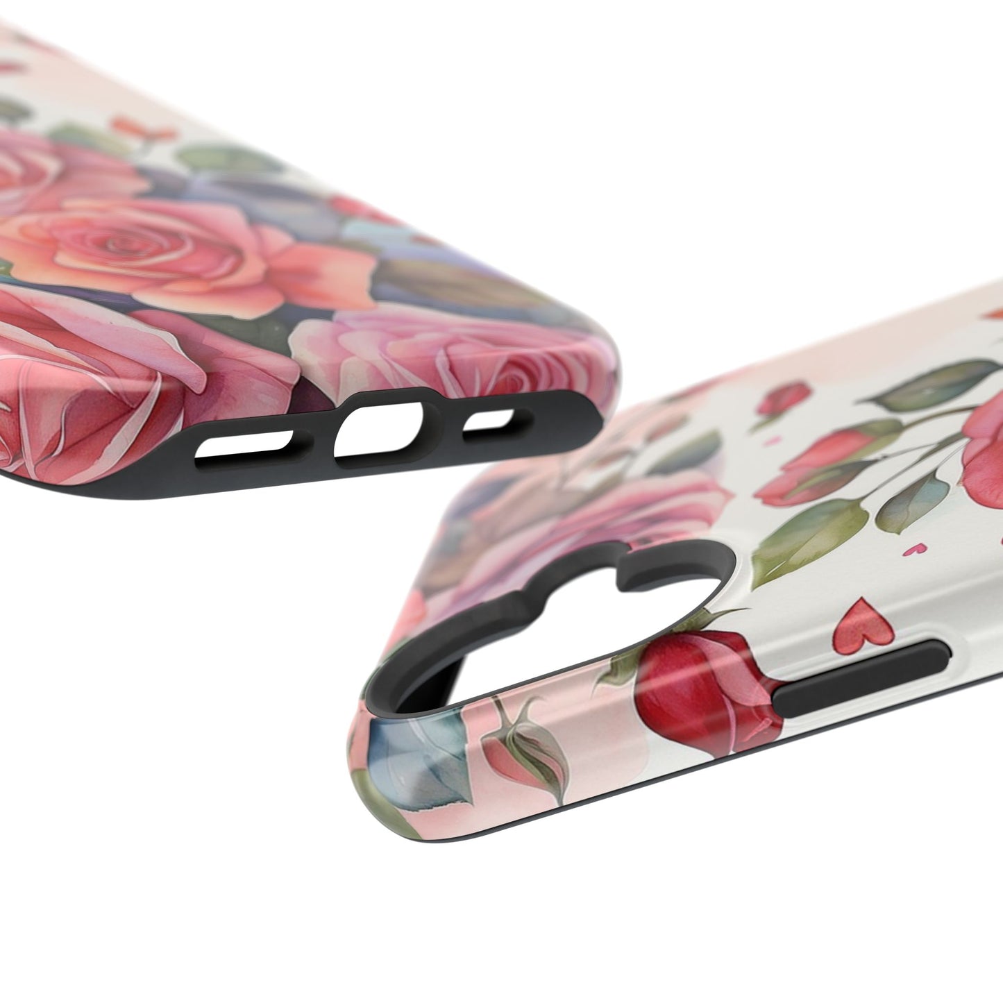 Floral Rose Magnetic Phone Case — Impact-Resistant Protective Cover