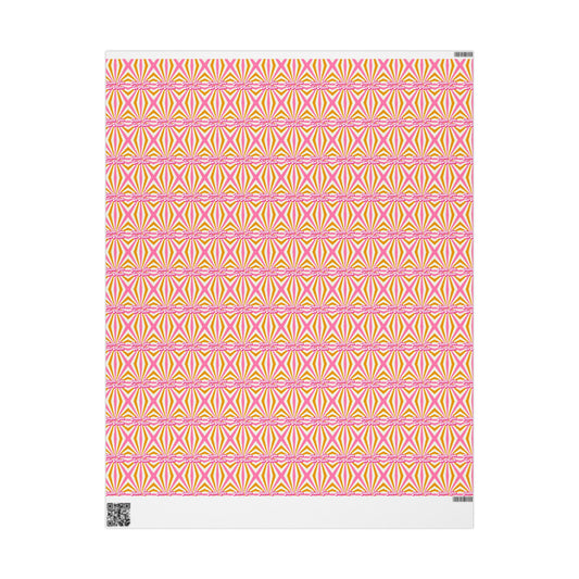 Retro Swirl "Thank You" Wrapping Paper