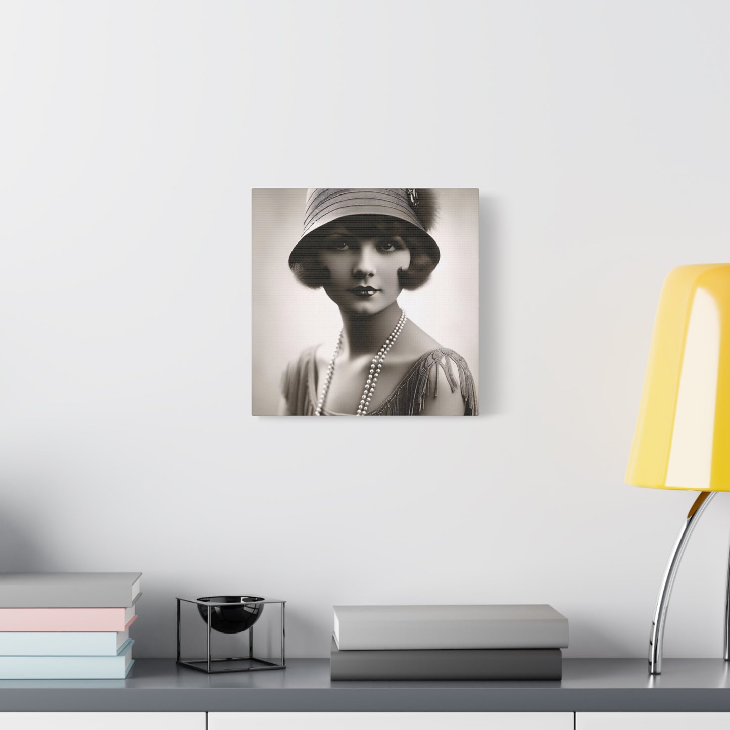 Vintage 1920s Flapper Portrait Canvas