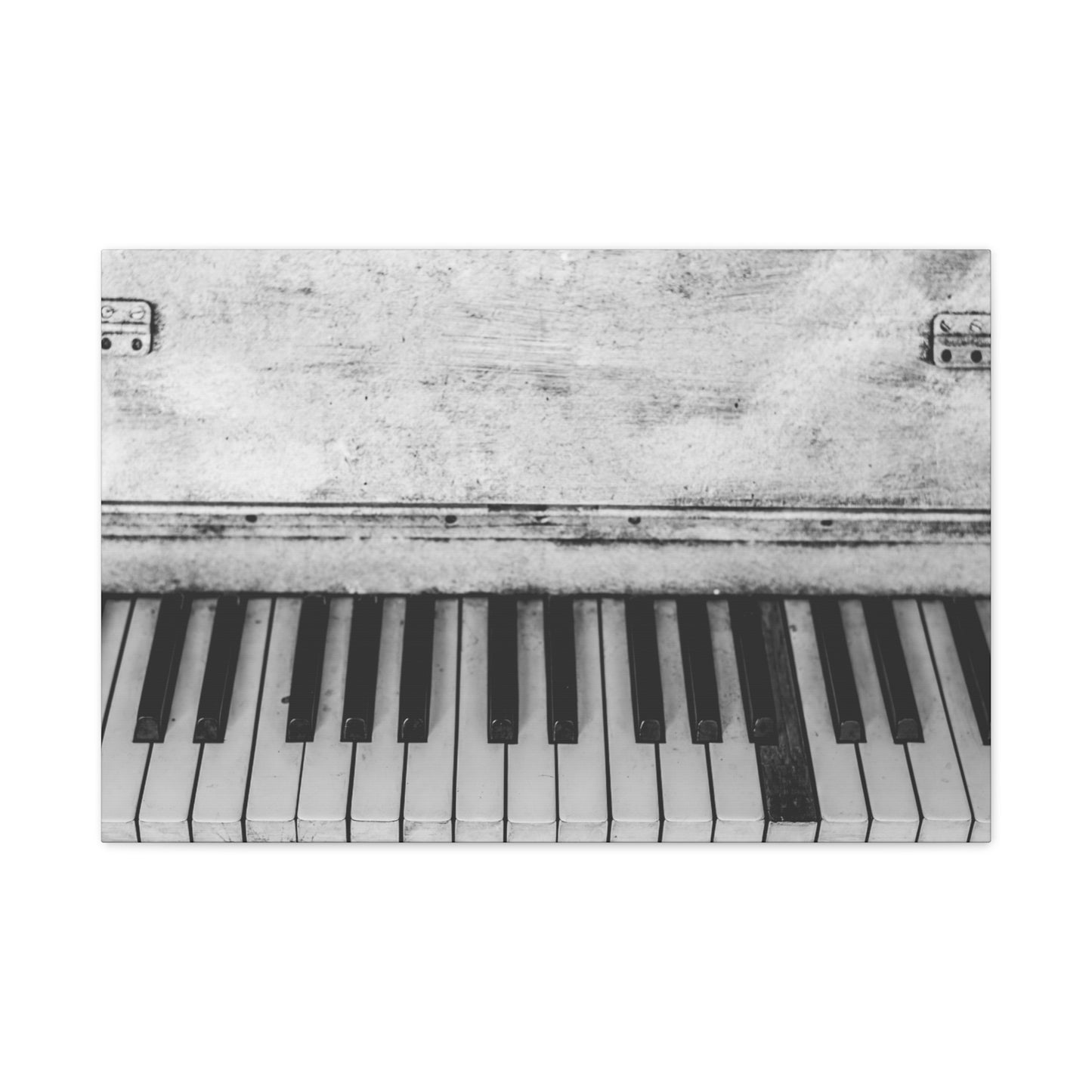 Vintage Piano Keys Matte Canvas Print