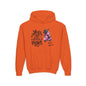 Youth Hoodie — "Love Has Four Paws" Pink Scooter French Bulldog Graphic