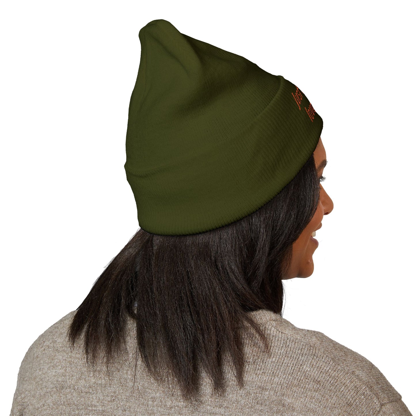 Hunting Enthusiast Beanie - "Just a Girl Who Loves to Hunt" Embroidered Cuffed Beanie