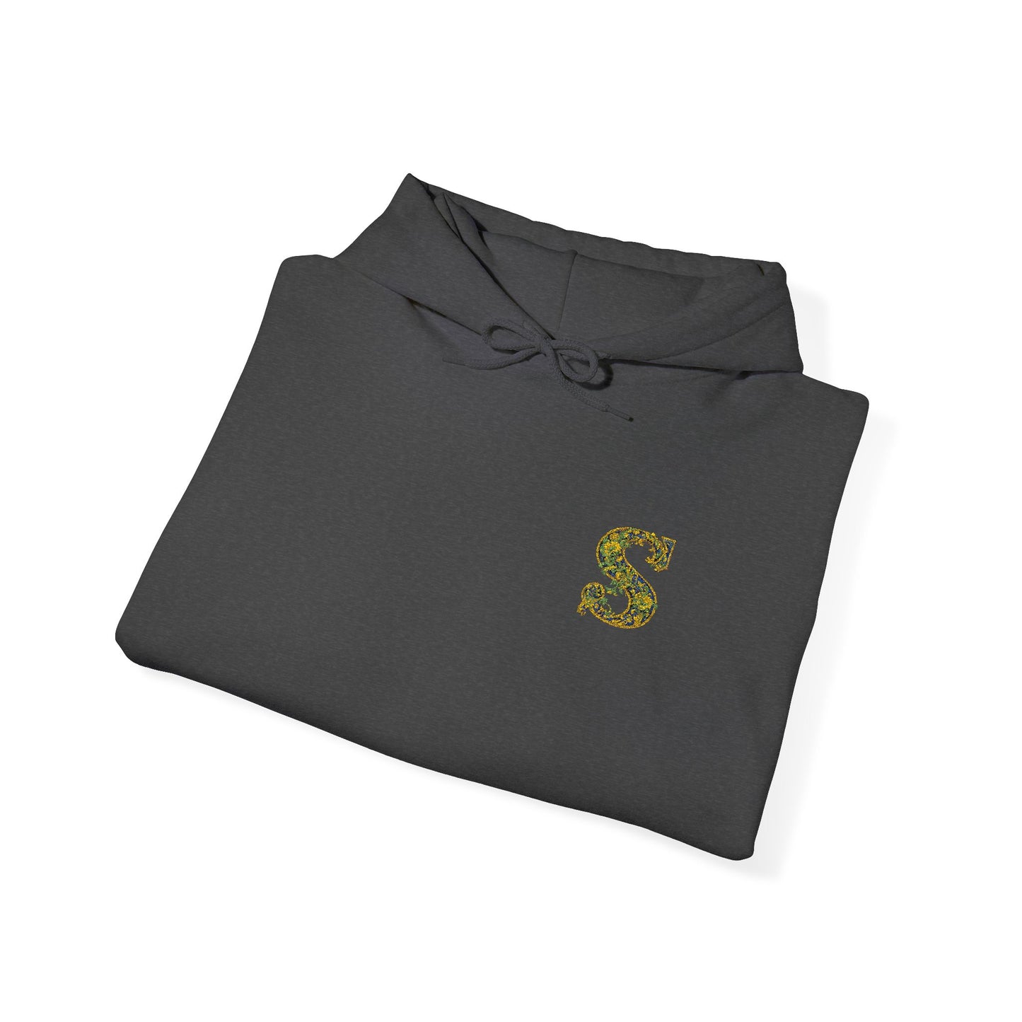 Floral S Initial Hoodie — Monogrammed Flower Letter Sweatshirt