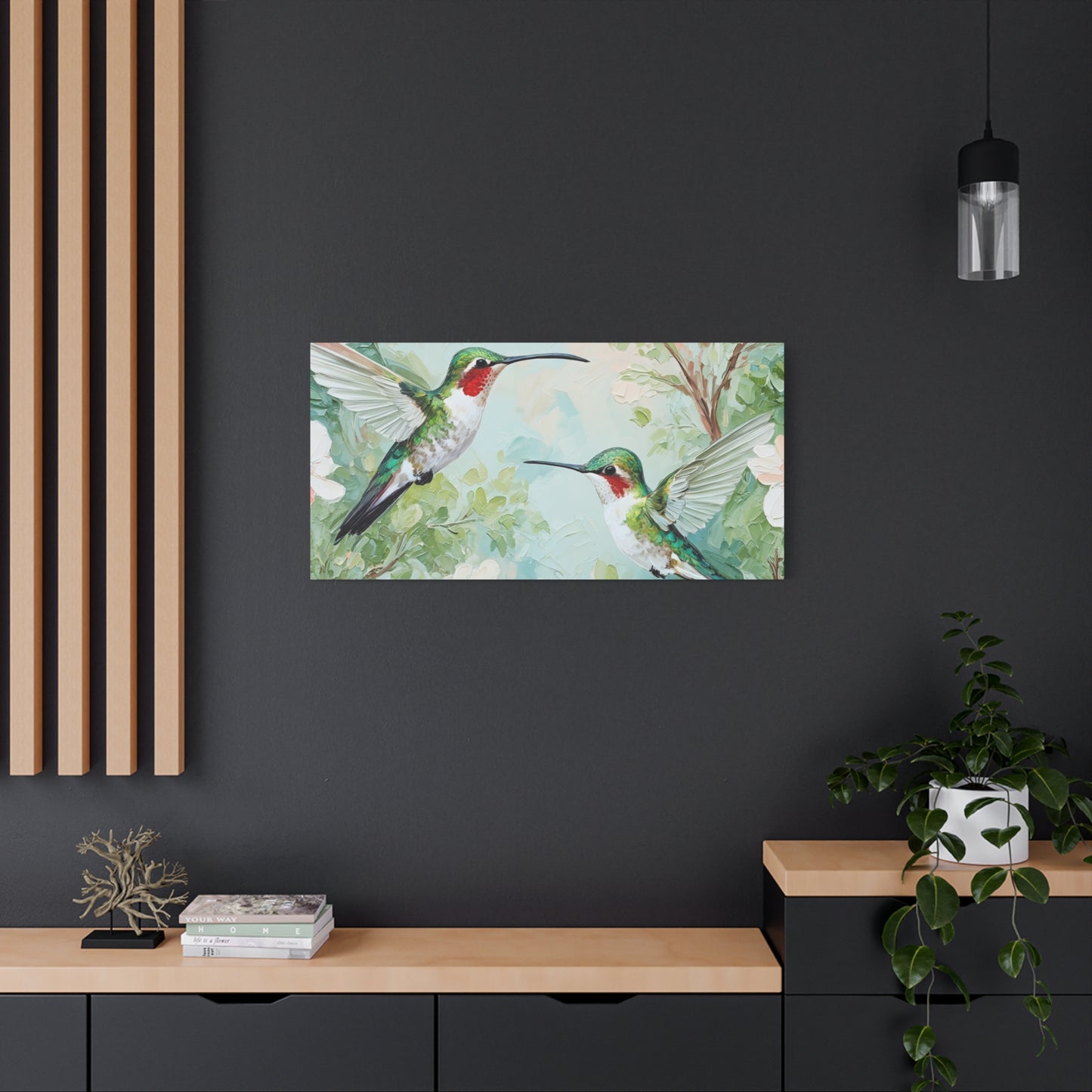 Hummingbird Canvas Wall Art — Stretched Matte Nature Print