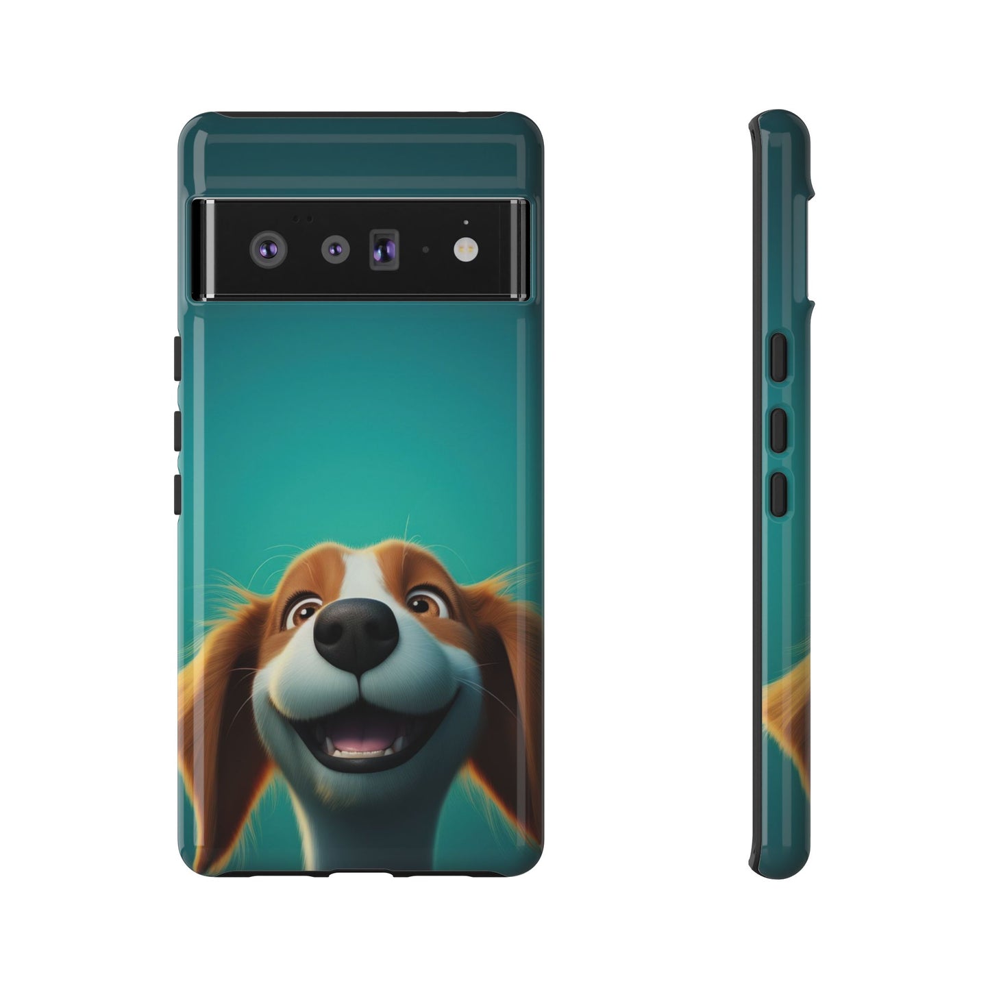 Happy Dog Phone Case — Cute Cartoon Puppy Protective Phone Cover