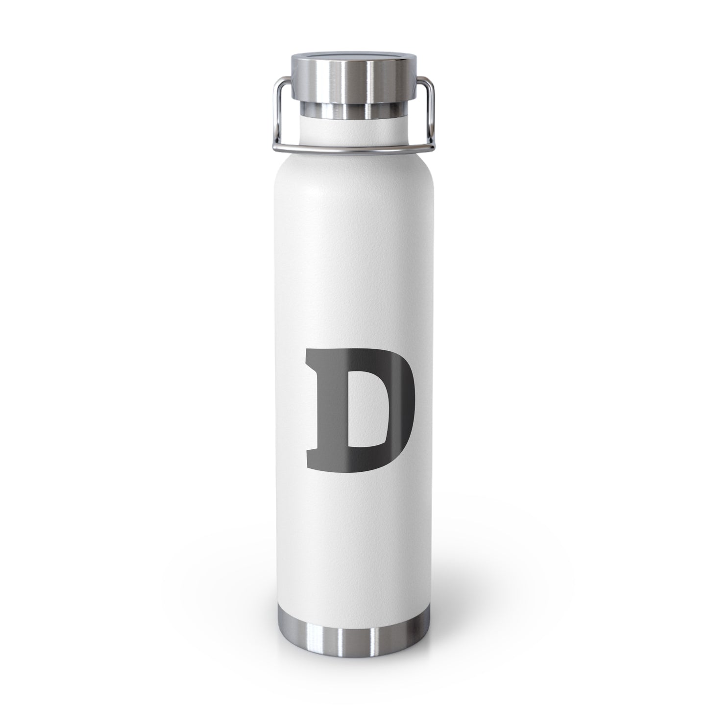 Personalized Copper Insulated Water Bottle, 22oz - "D" Custom Monogram