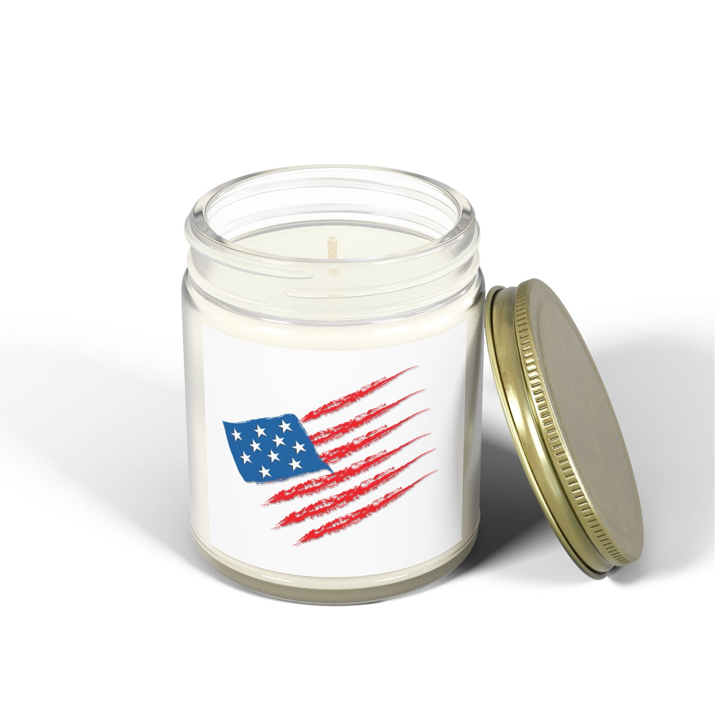 Patriotic Scented Candle, American Flag Decor