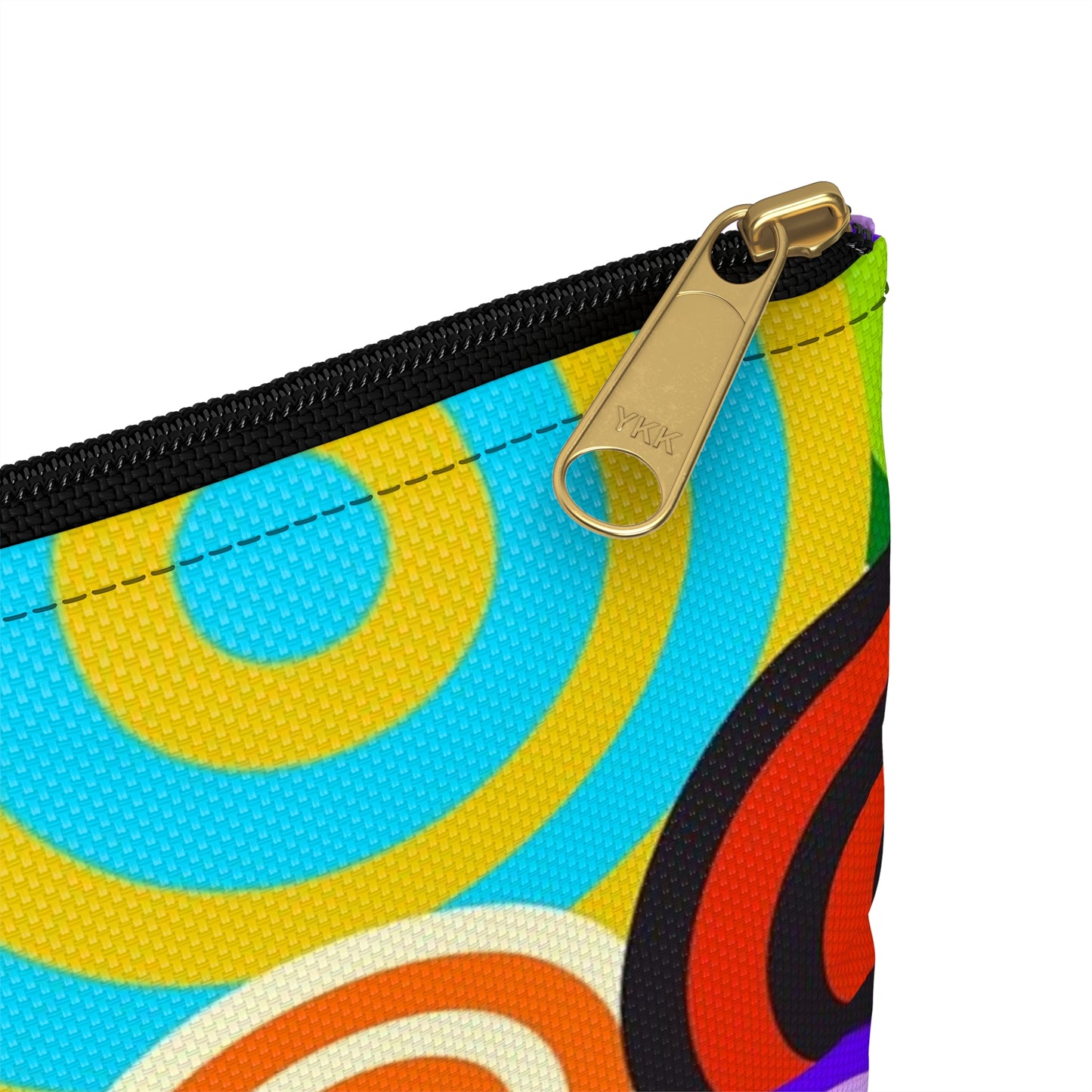 Colorful Circle Accessory Pouch, Fun Travel Organizer, Makeup Bag