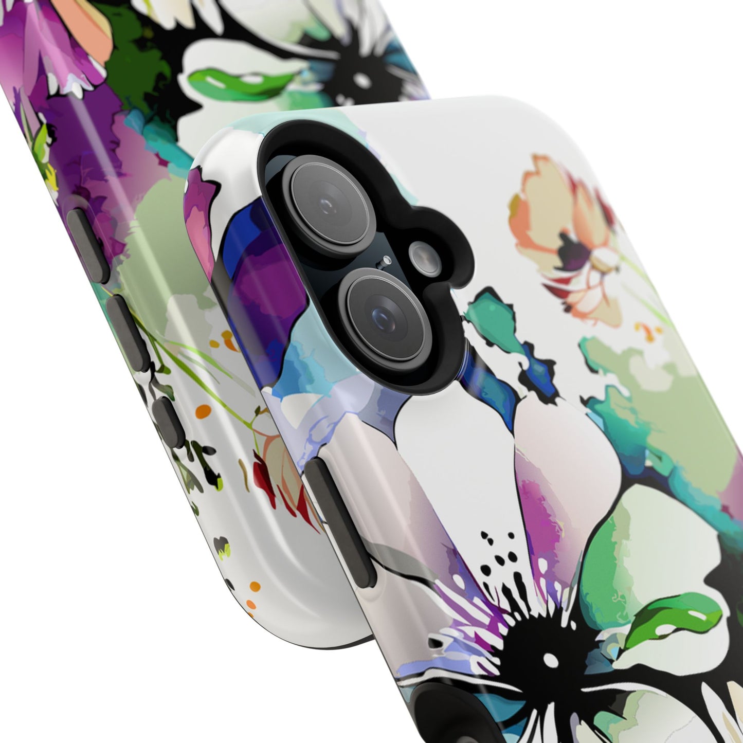 Floral Watercolor Magnetic Phone Case — Impact‑Resistant Protective Cover