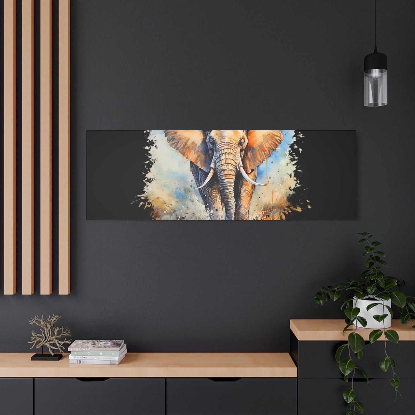 Matte Canvas, Stretched, 1.25" - Elephant