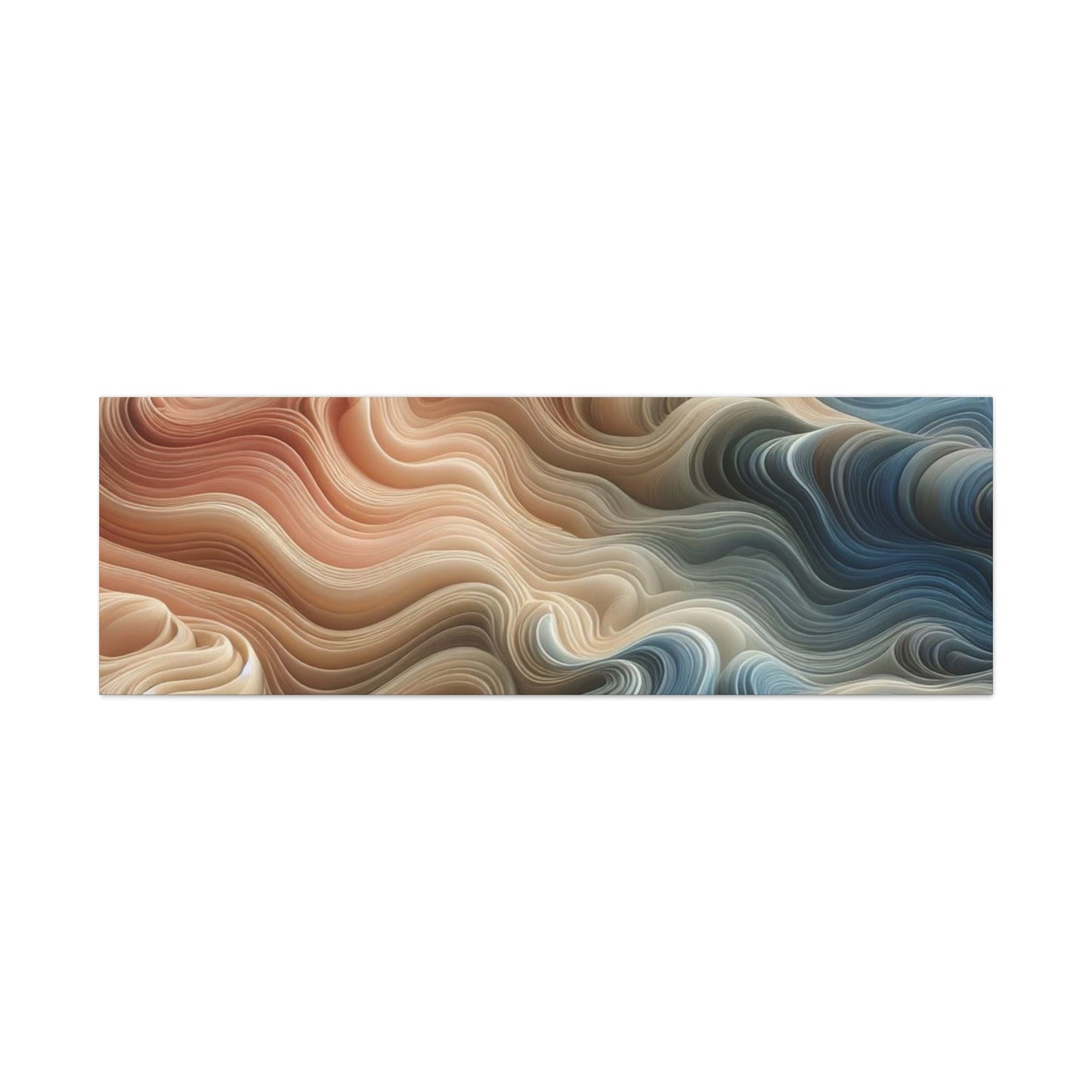 Abstract Swirl Matte Canvas Wall Art — Fluid Earth Tones, Stretched 1.25"