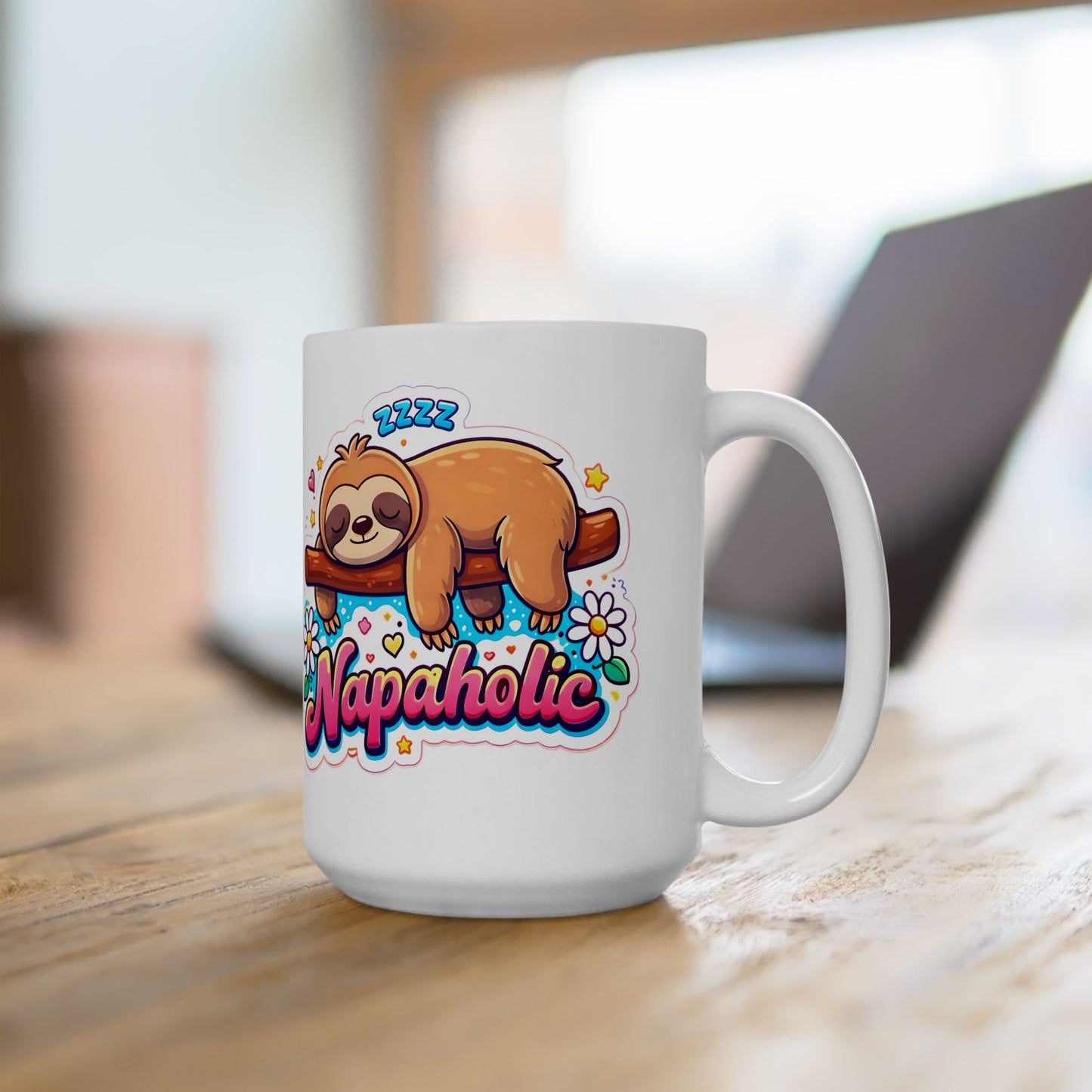 Sloth Napaholic Ceramic Mug — Cute Lazy Sloth Coffee Cup (11oz & 15oz)