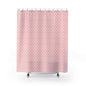 Pink Polka Dot Shower Curtain — Soft Pastel Floral Dots Bathroom Decor