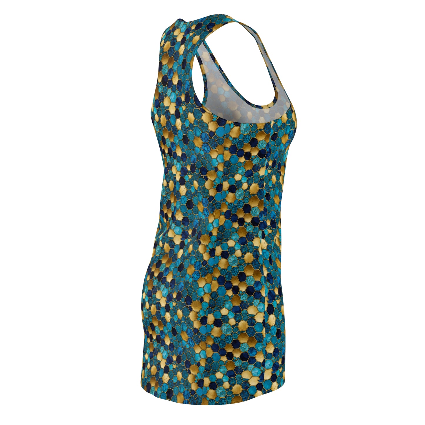 Colorful Polka Dot Women's Racerback Dress, Casual Summer Dress, Beachwear, Party Dress, Vacation Essential, Outdoor Apparel