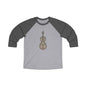 Colorful Violin Raglan Tee, Unisex Music Lover Shirt, Artistic Gift for Musicians, Casual Everyday Wear, Festival Apparel
