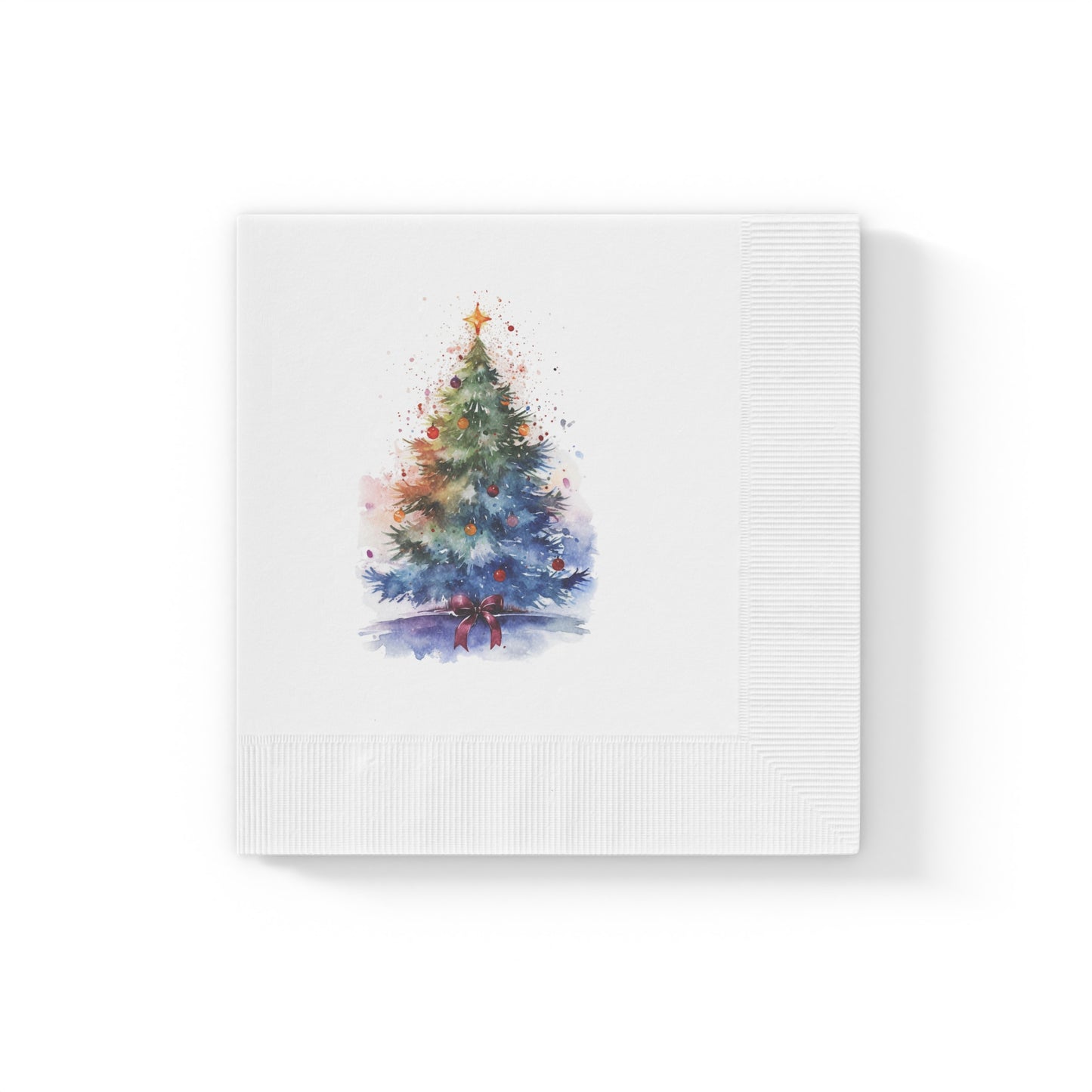 Festive Holiday Napkins with Christmas Tree Design, Seasonal Dinner Party Decor, Holiday Gatherings, Elegant Table Setting, Christmas Decor