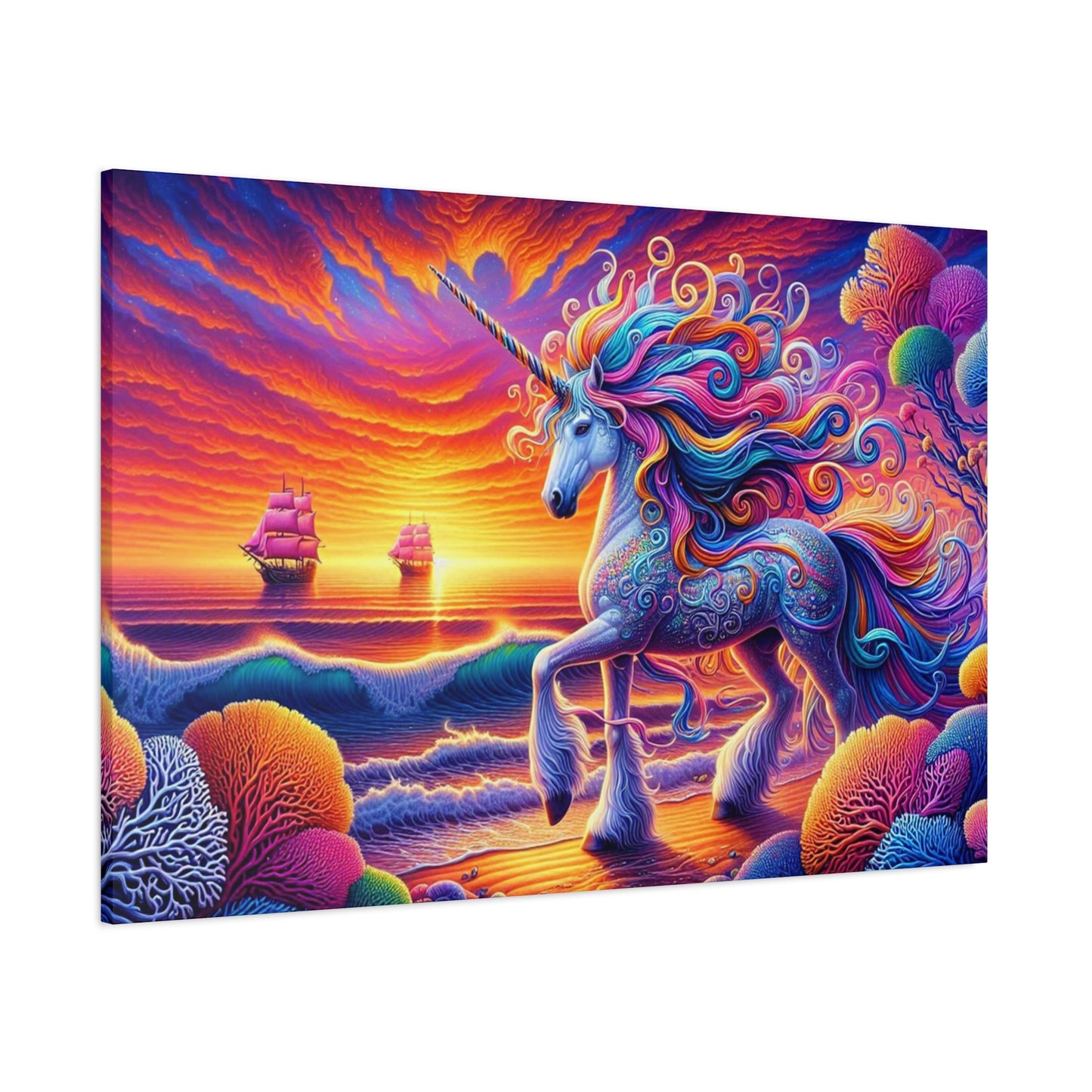 Matte Canvas, Stretched, 1.25"  Unicorn