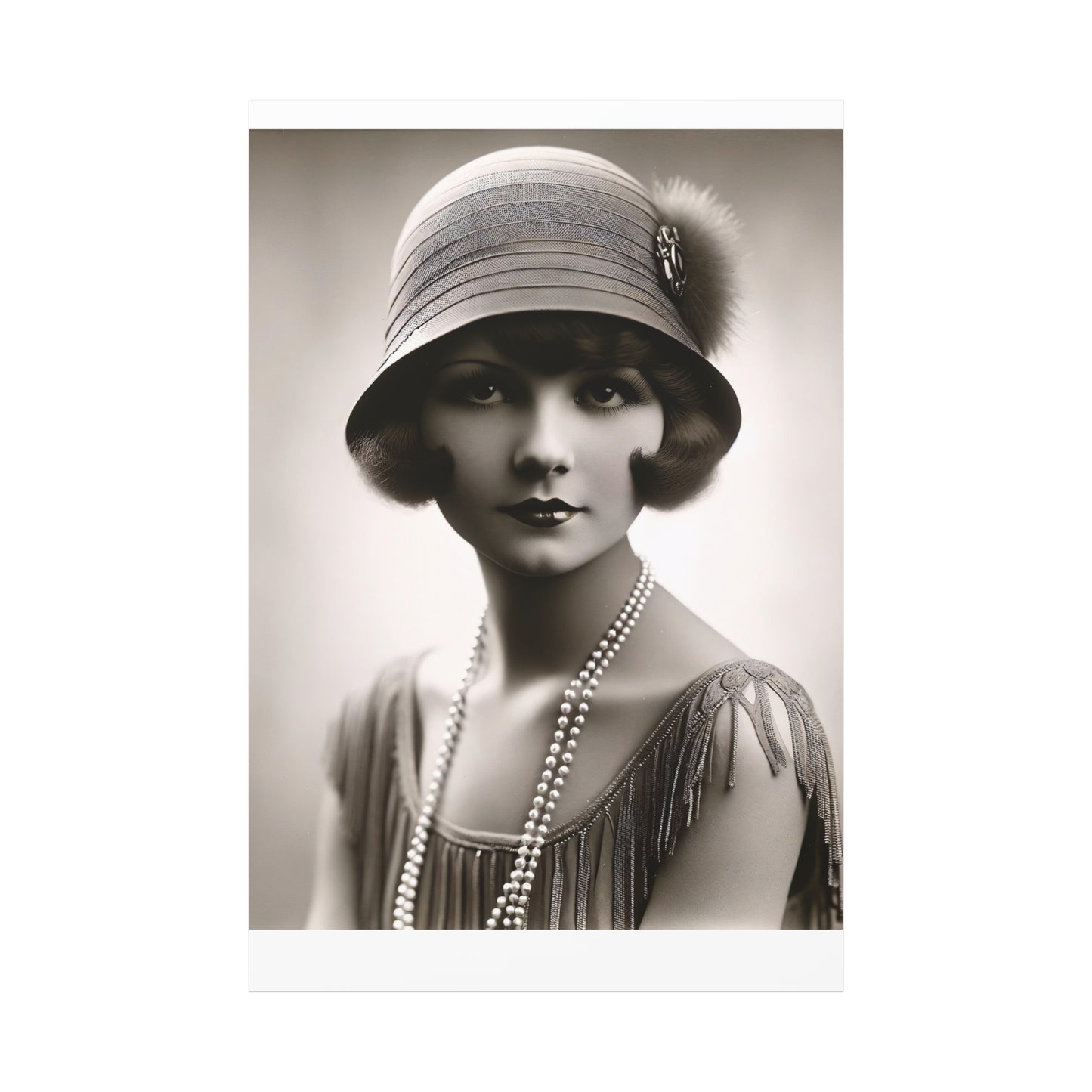 Vintage 1920s Flapper Portrait Canvas