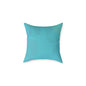 Turquoise Geometric Circle Accent Pillow — Modern Square Throw Pillow