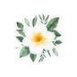 White Gardenia Floral Sticker — Watercolor Kiss-Cut Laptop Decal