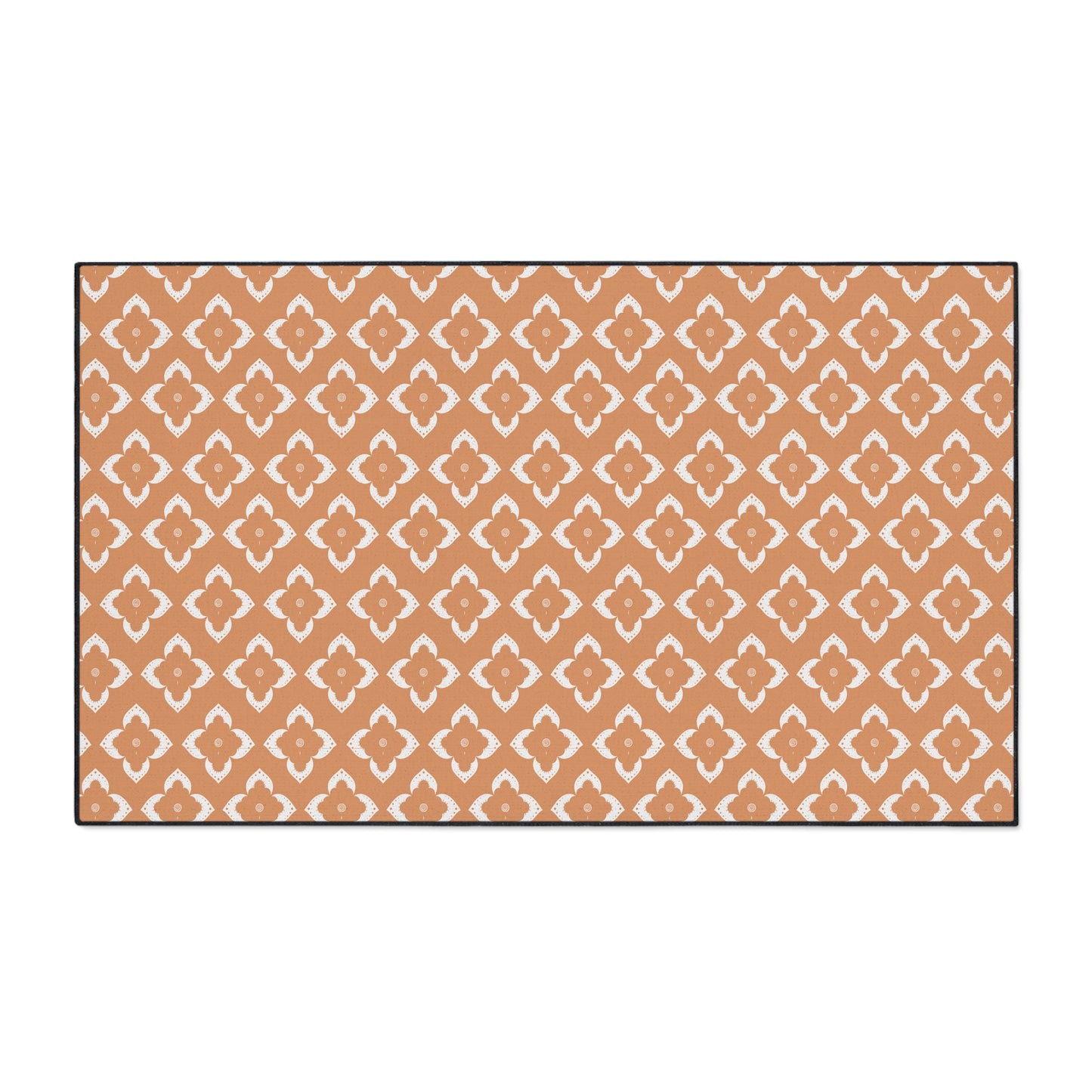 Heavy-Duty Floor Mat — Terracotta Moroccan Tile Pattern, Non-Slip Entry Rug