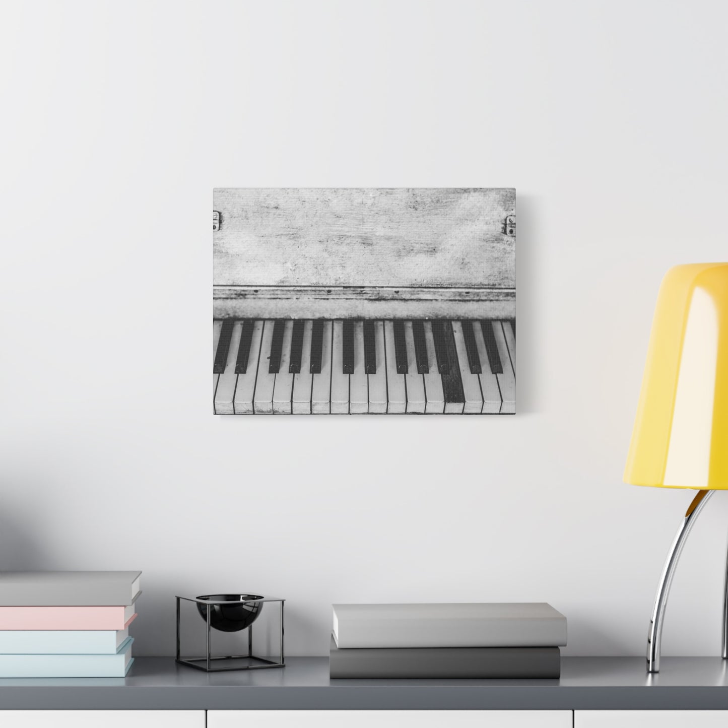 Vintage Piano Keys Matte Canvas Print