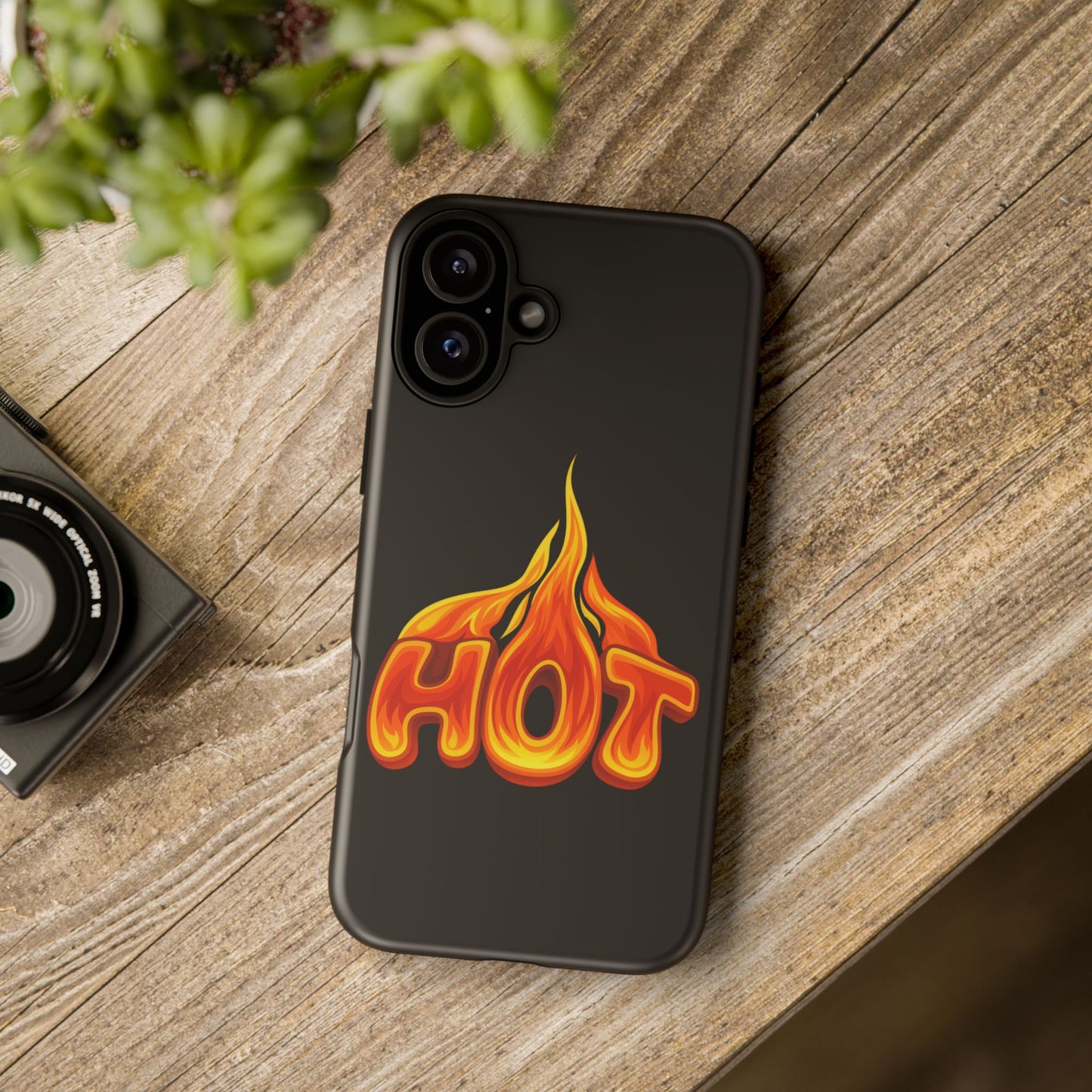 Stylish Phone Case, Hot Flames Design, Gift for Teens, Trendy Accessory, Protective Cover, Unique Phone Case