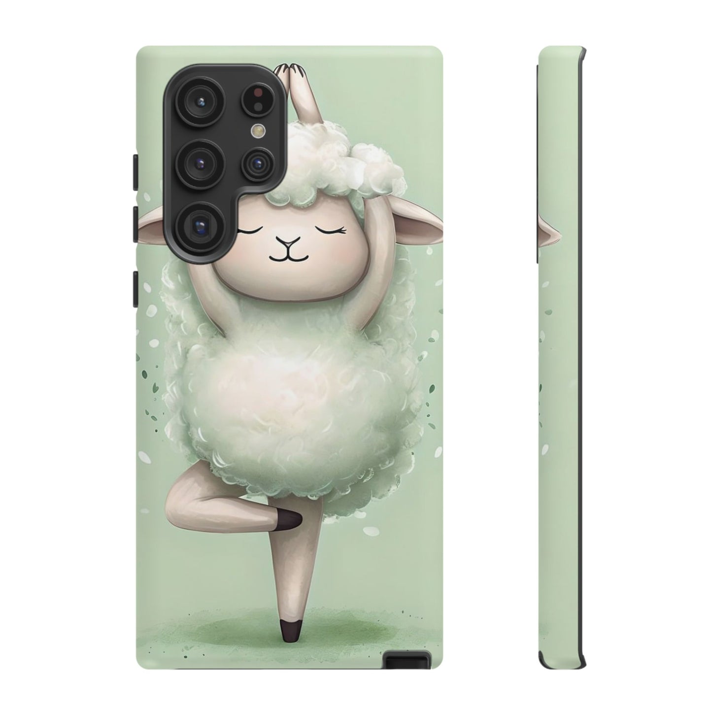 Cute Yoga Sheep Phone Case — Pastel Lamb Ballerina Protective Cover