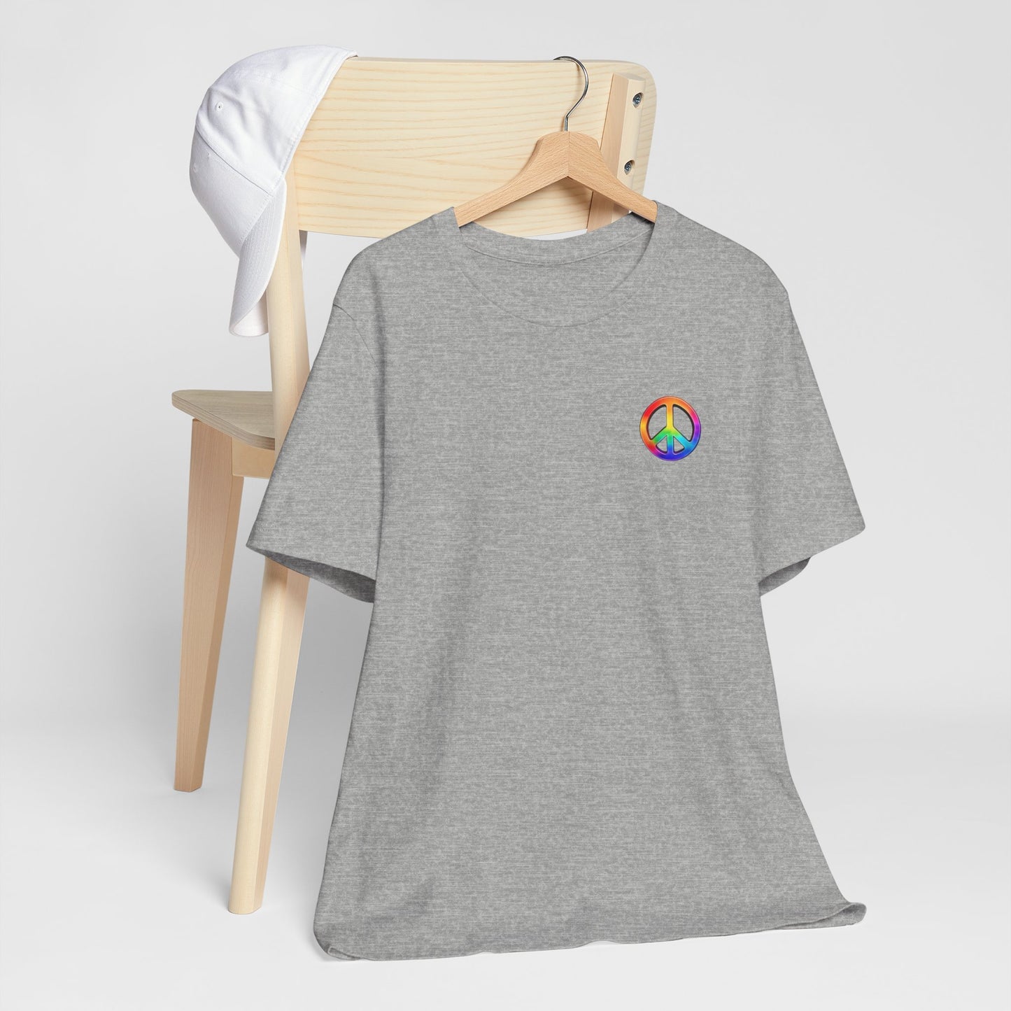 Peace Sign Tie-Dye Tee — Rainbow Hippie Peace Symbol T-Shirt