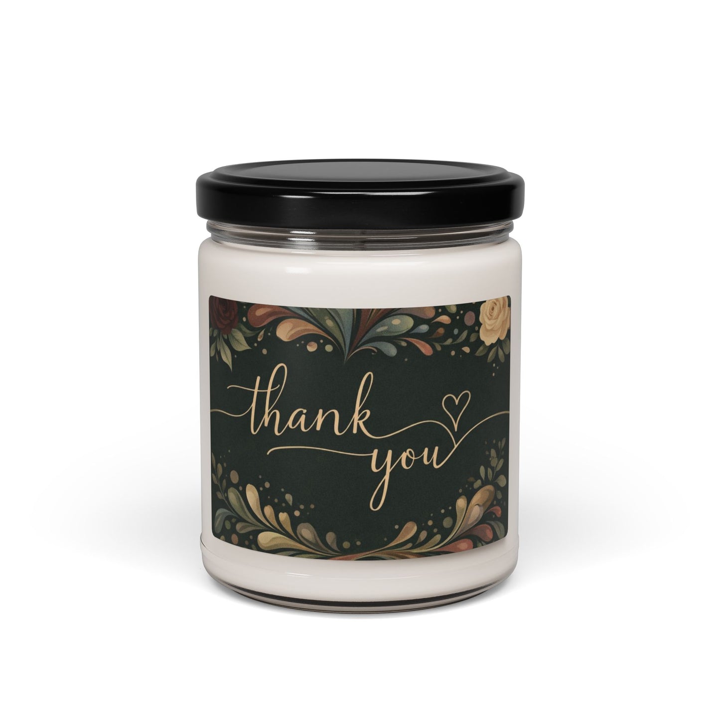 Thank You Scented Soy Candle — 9oz Decorative Jar Candle for Gifts & Home