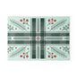 Festive Plaid & Holly Glass Cutting Board — Holiday Kitchen Decor