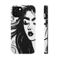 Artistic Black & White Portrait Phone Case — Magnetic Impact-Resistant