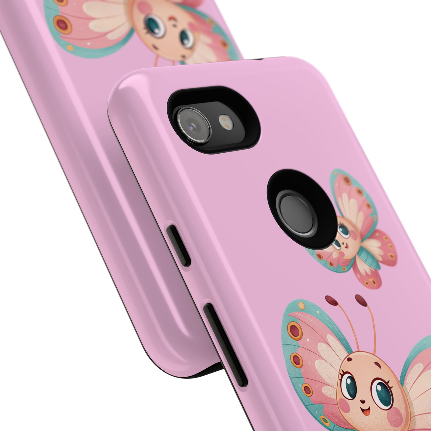 Cute Butterfly Phone Case, Tough Phone Cover, Girly Phone Accessory, Unique Gift for Her, Kids Phone Case, Floral Design Case
