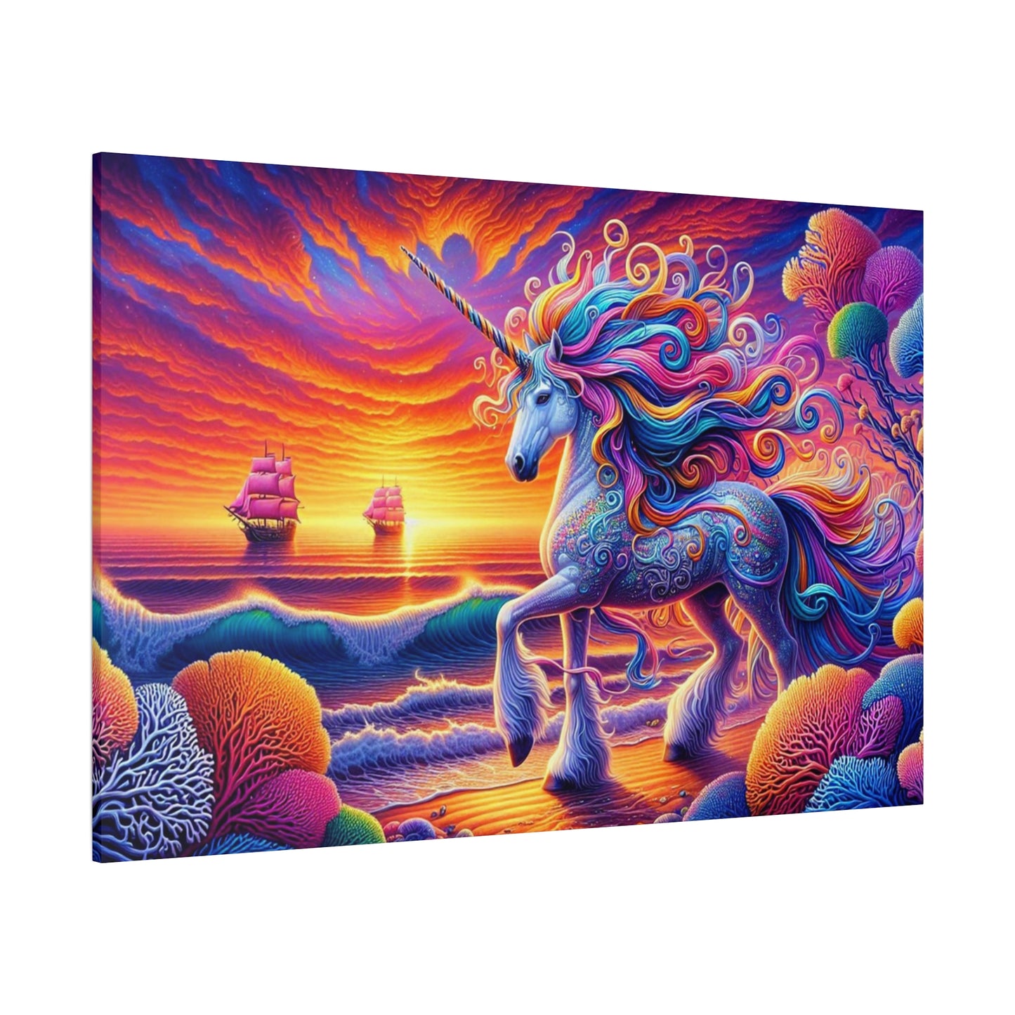 Matte Canvas, Stretched, 1.25"  Unicorn