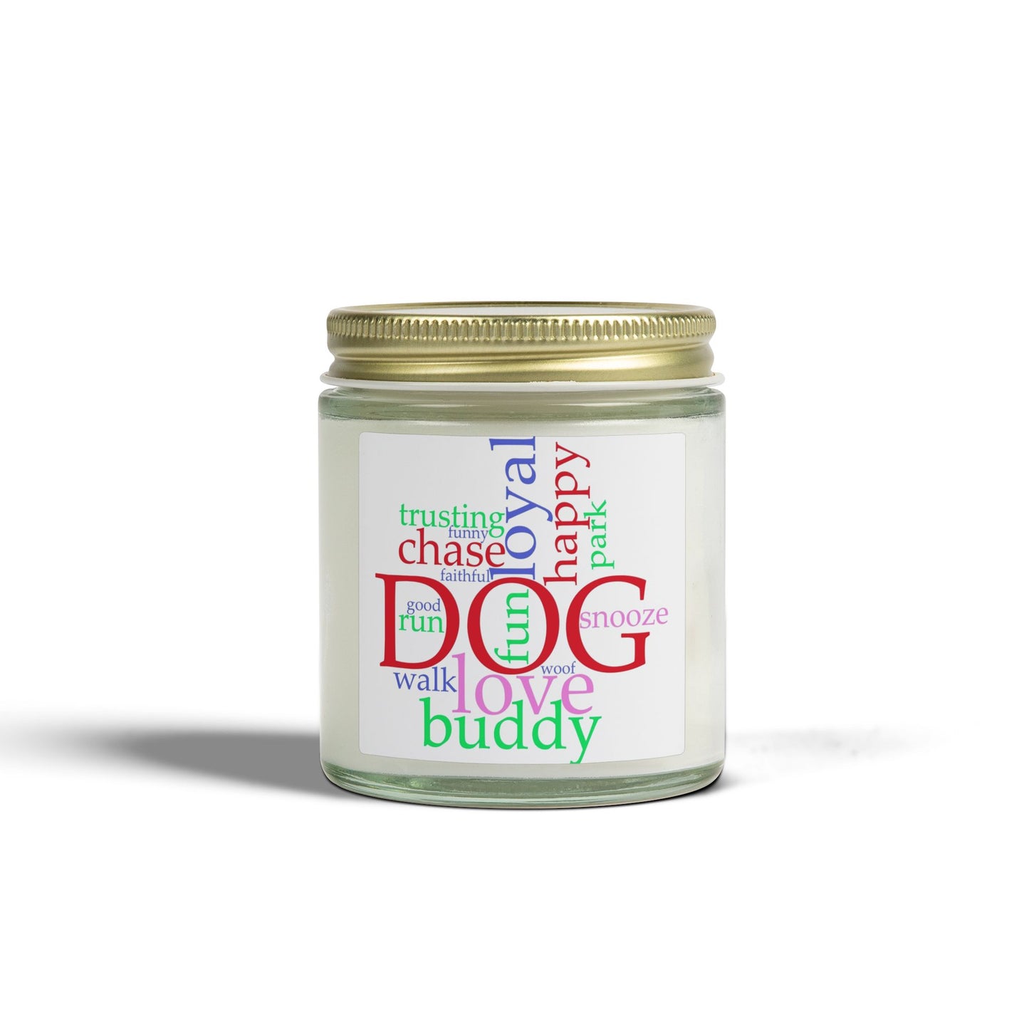 Dog Word Cloud Scented Candle — (4oz & 9oz)