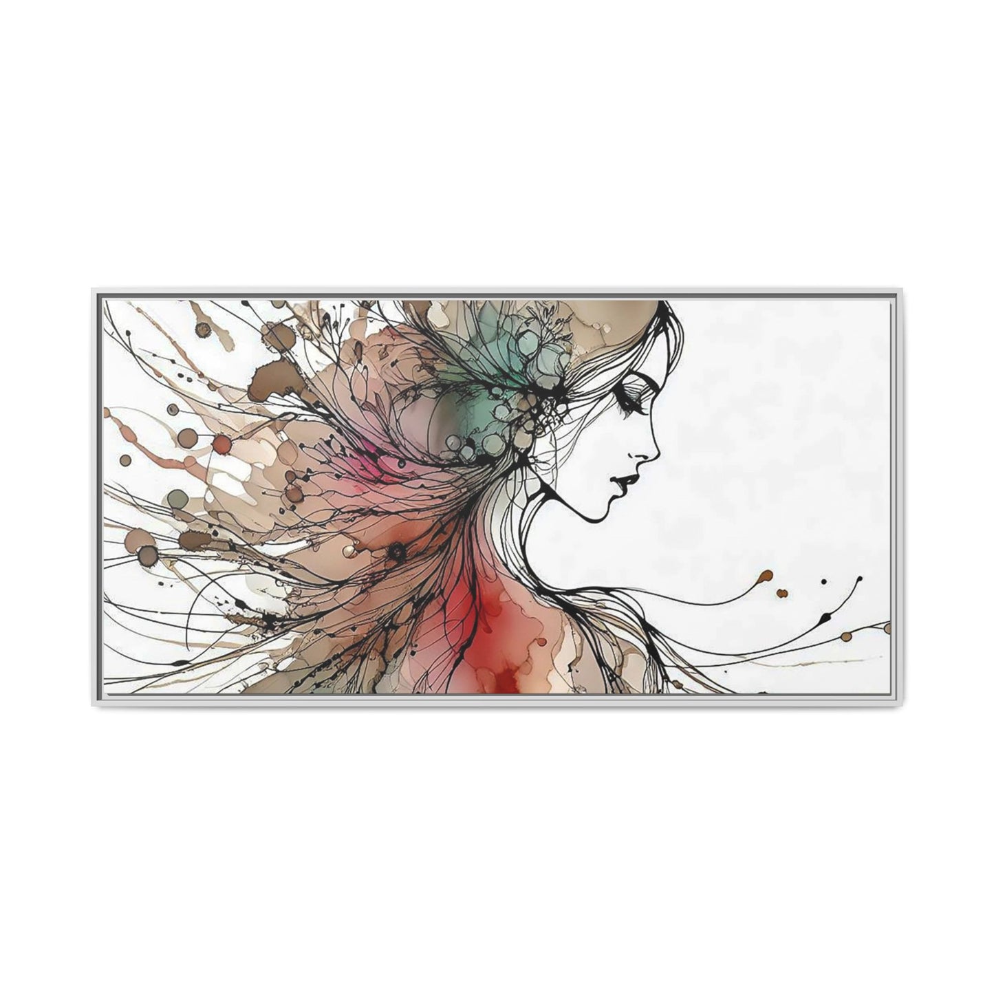 Matte Canvas, Framed (Multi-color) - Girl Whispers