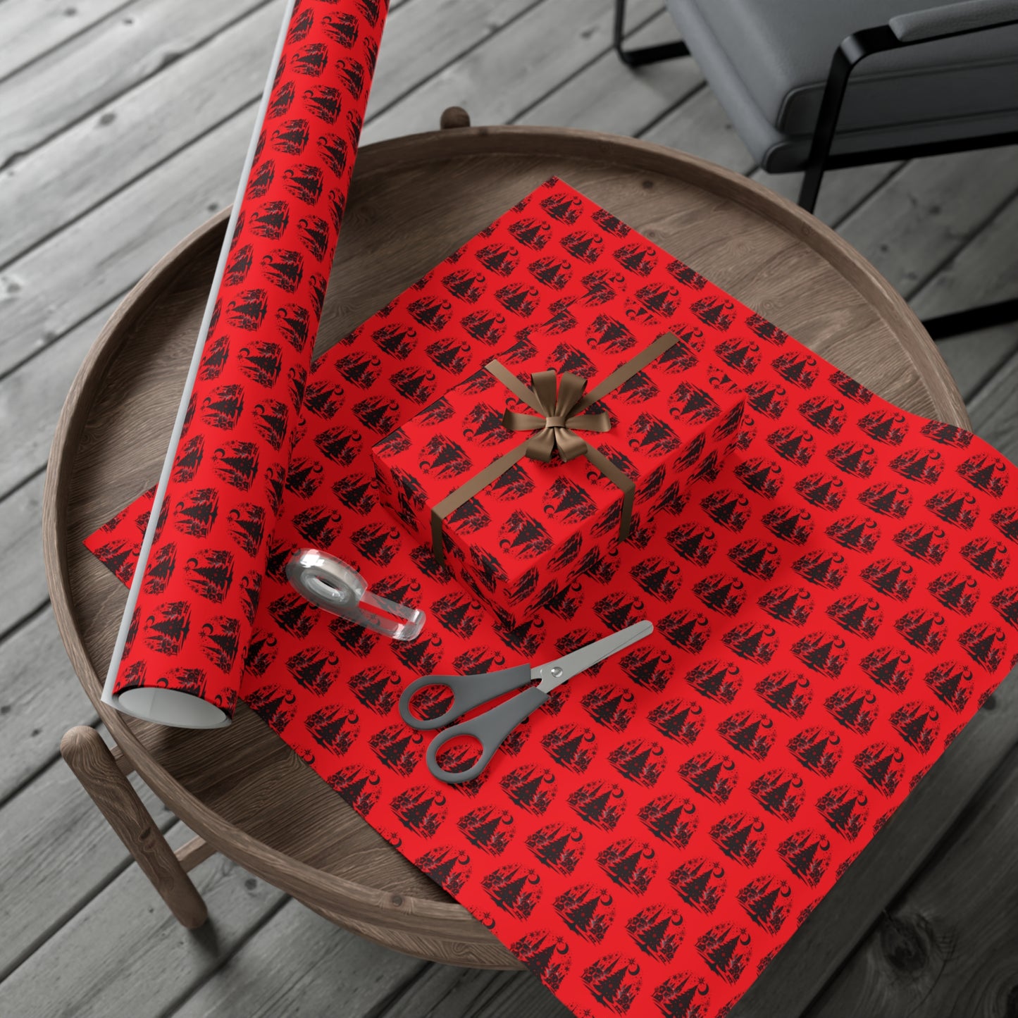 Festive Gift Wrap Papers, Red Patterned Wrapping Paper for Holidays, Birthdays, Special Occasions, DIY Gift Wrapping