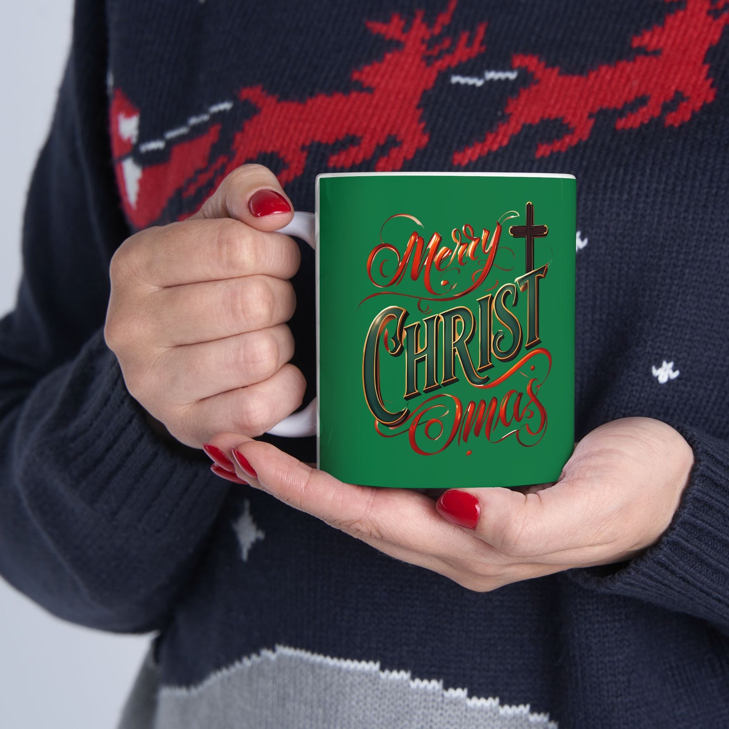 Christmas Ceramic Mug - Festive Holiday Drinkware, Perfect for Gifts, Coffee Lovers, Winter Cheer, Christmas Decor