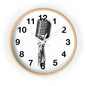 Retro Microphone Wall Clock | Vintage Mic Analog Clock