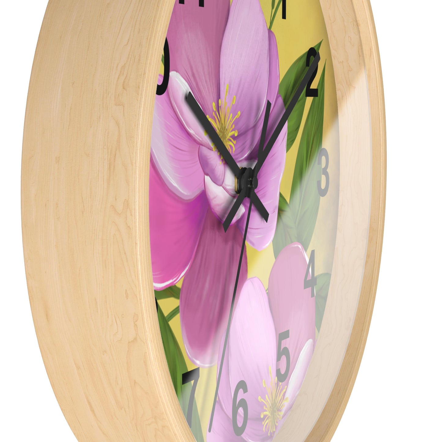 Floral Wall Clock, Boho Decor for Home, Functional Art, Gift for Her, Living Room Accent