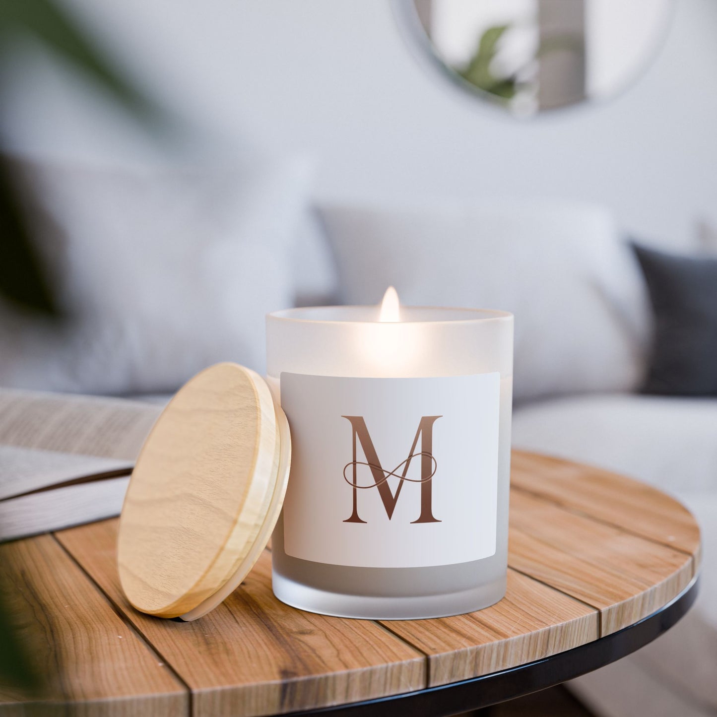 Personalized Frosted Glass Candle - 11oz, Custom Candle Gift, Home Decor, Relaxation, Birthday, Wedding