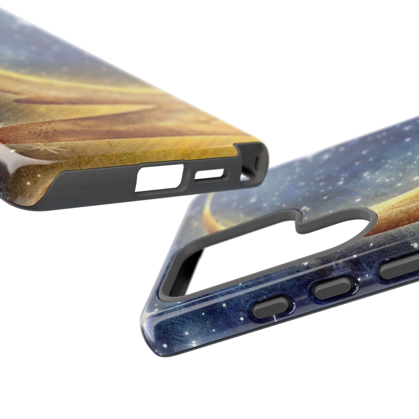 Moonlit Smile Phone Case — Starry Night Crescent Moon iPhone Cover