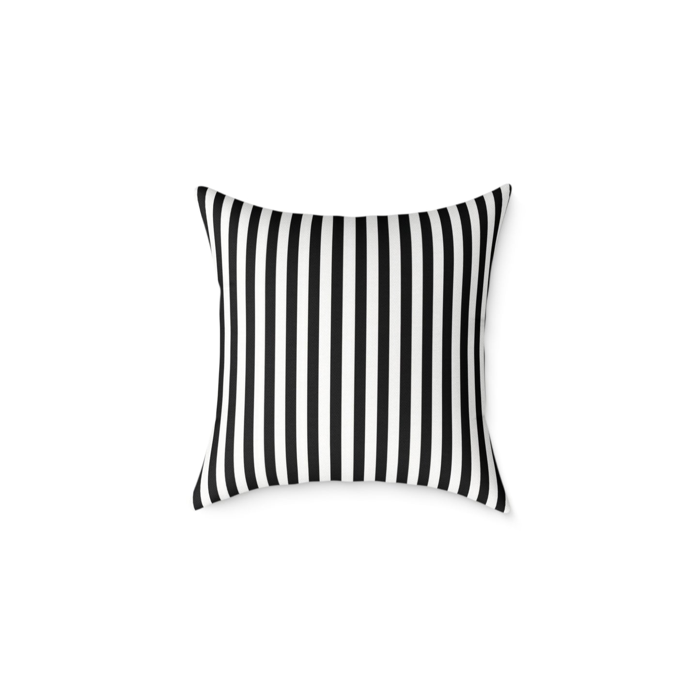 Black & White Vertical Stripe Throw Pillow — Modern Decorative Cushion
