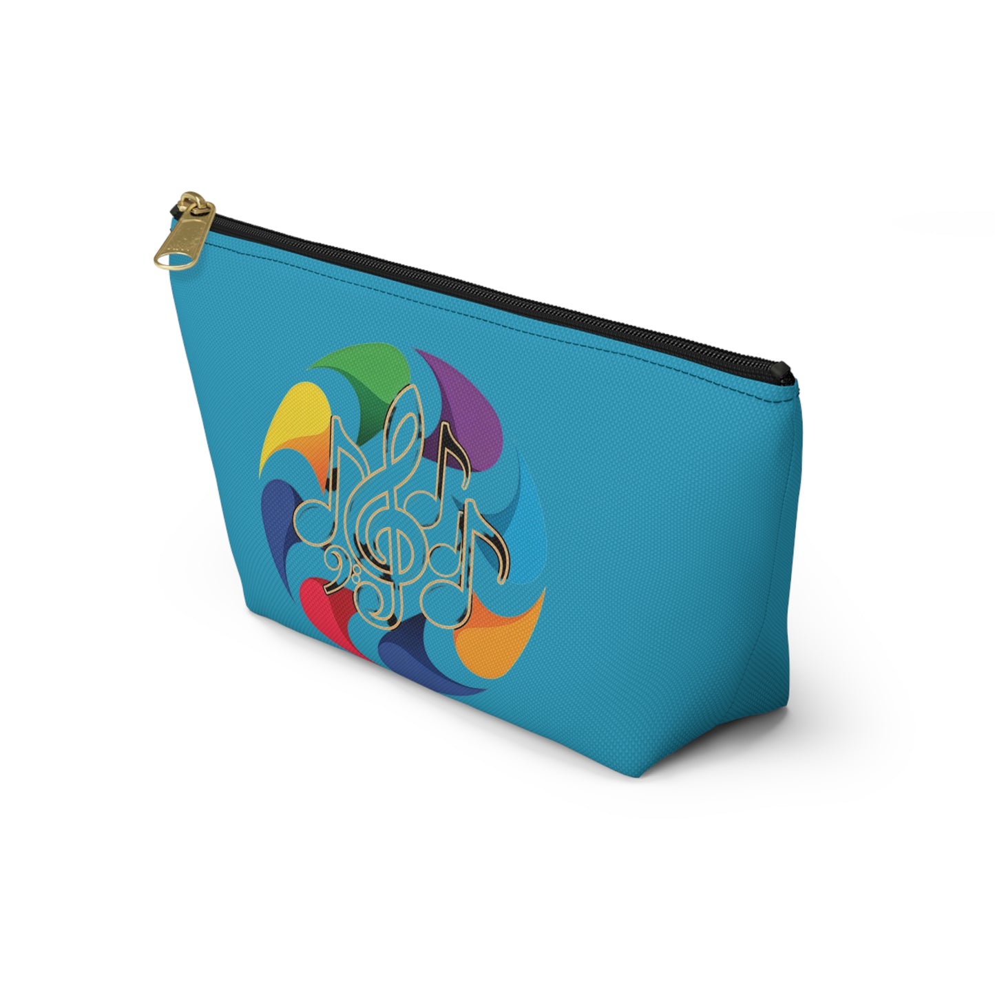 Music Notes Accessory Pouch — Colorful Treble Clef Cosmetic Bag
