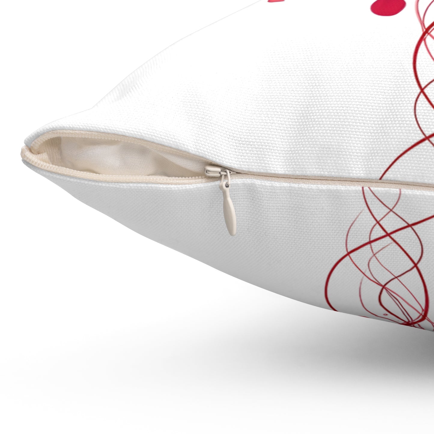 Valentine Red Heart Decorative Pillow — Romantic Floral Heart Throw Pillow