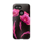 Floral iPhone Case | Tough Cases with Pink Poppy Design, Elegant Flower Phone Cover, Gift for Her, Spring Accessories, Chic Tech