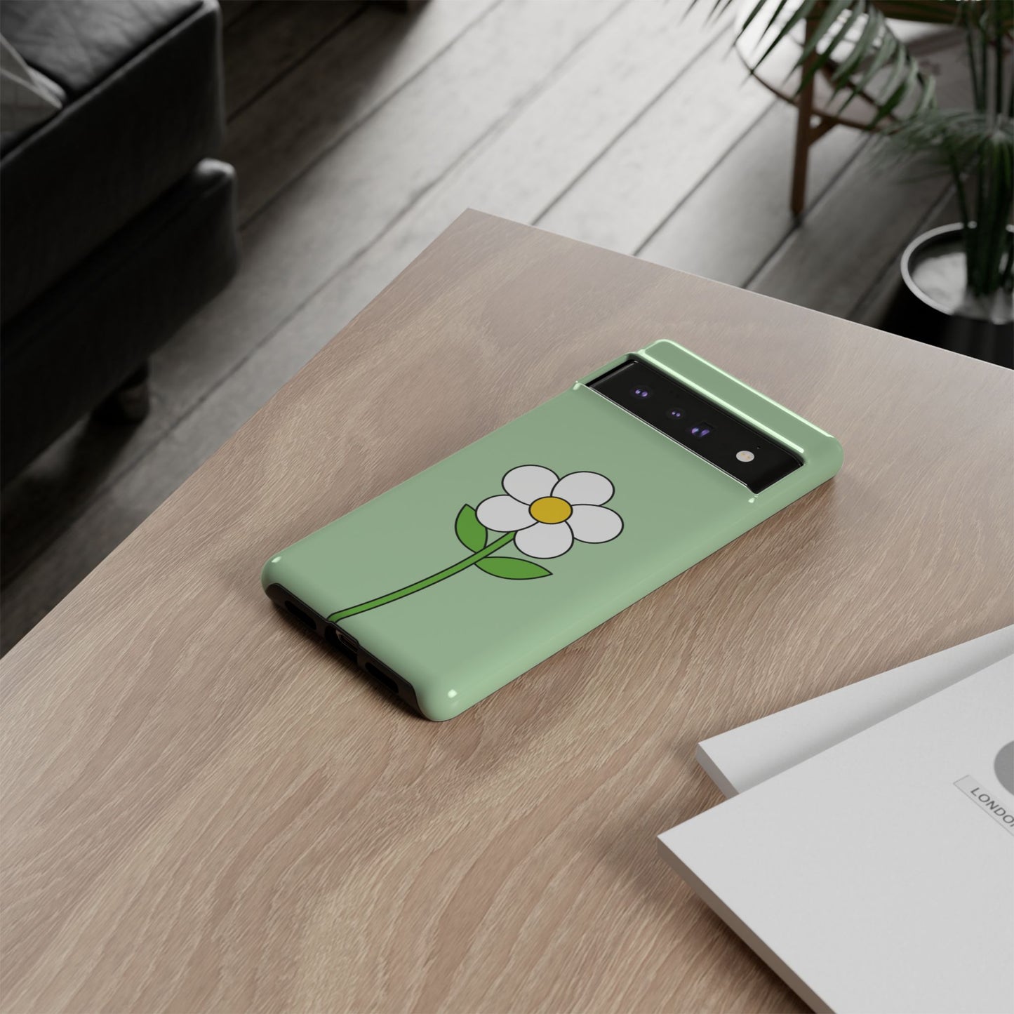 Floral Phone Case - Tough Cases for Nature Lovers, Cute Green Flower Design, iPhone Cover, Gift for Her, Spring Accessories