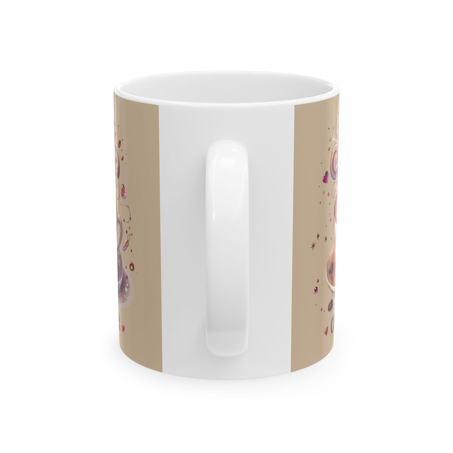 Coffee Lover Ceramic Mug — Cute Whimsical Coffee Art (11oz & 15oz)
