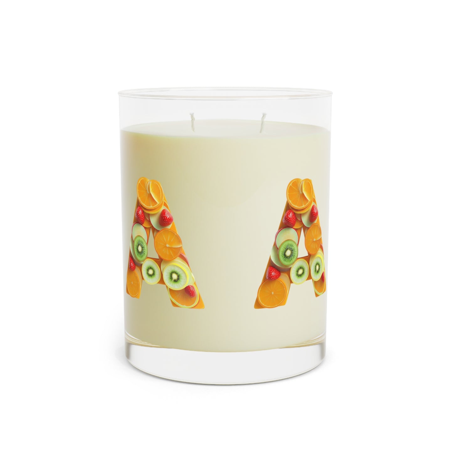 Fruit Pattern 11oz Scented Candle — Fresh Citrus & Kiwi Glass Candle